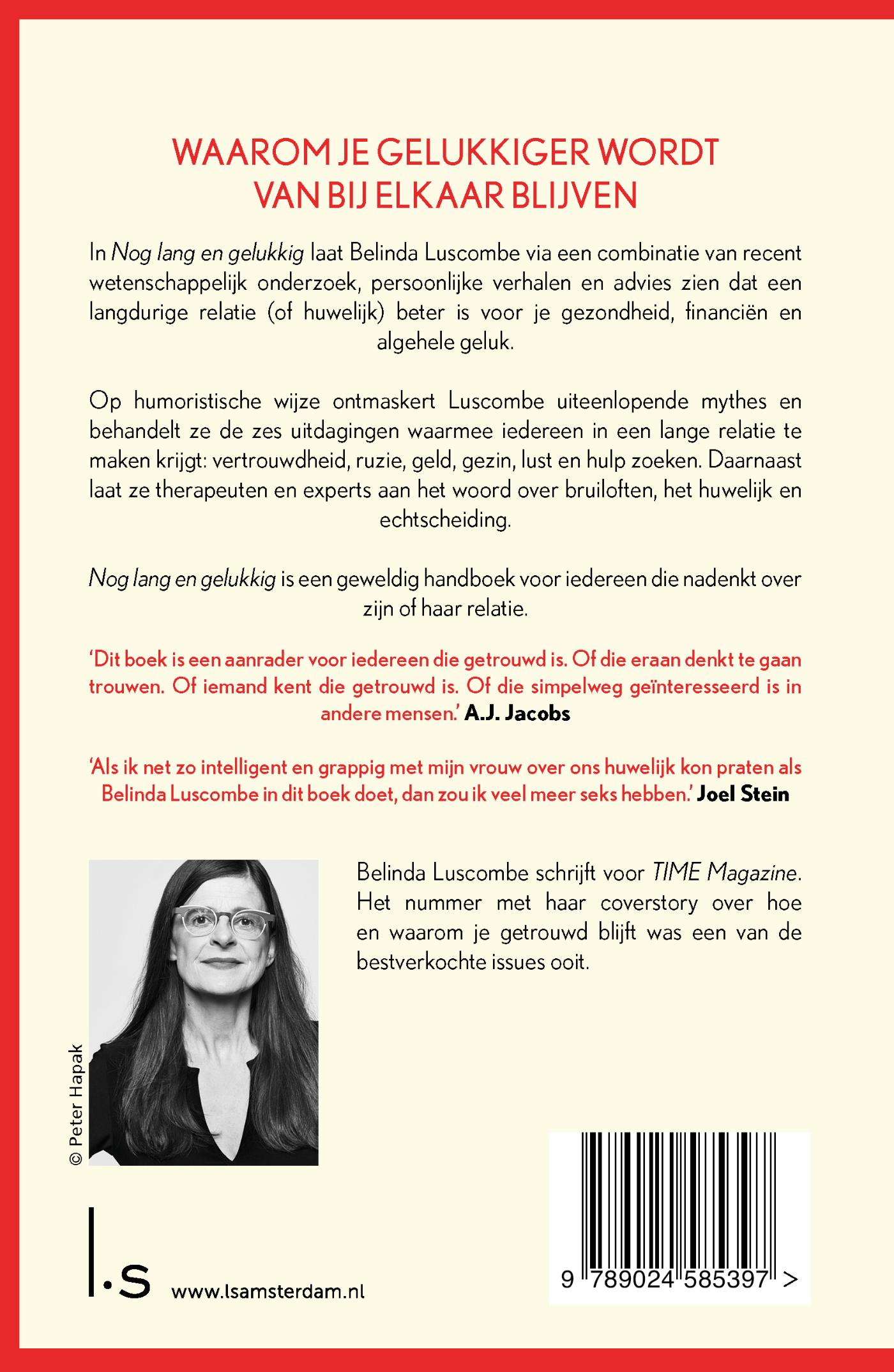 Achterkant van Nog lang en gelukkig