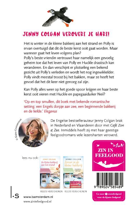 Achterkant van Winter in de kleine bakkerij