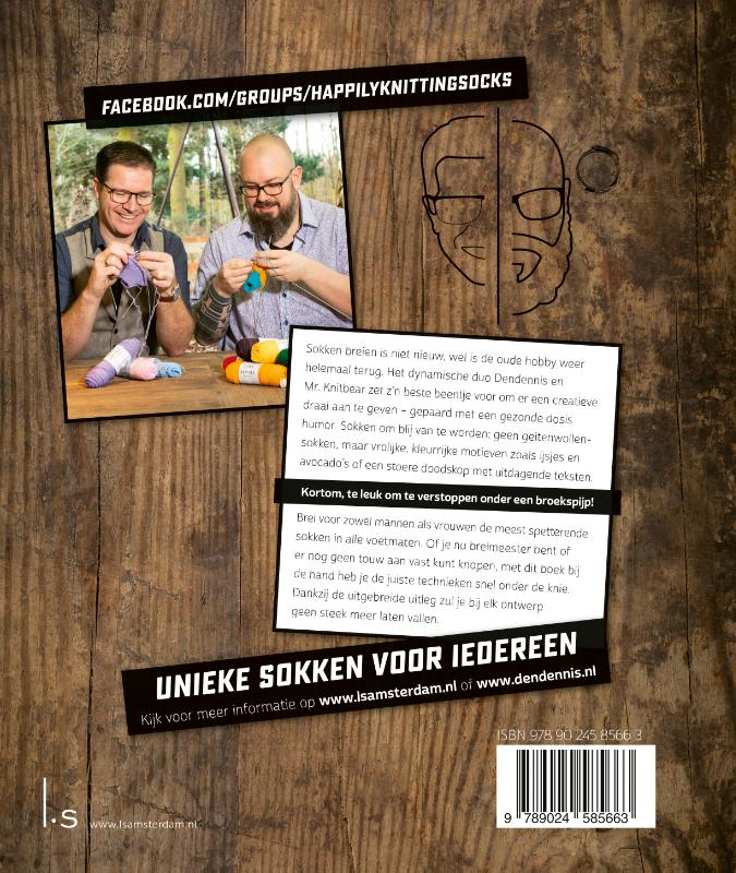 Achterkant van Vrolijke sokken breien