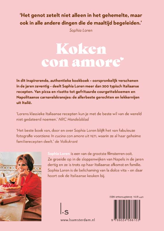 Achterkant van Koken con amore