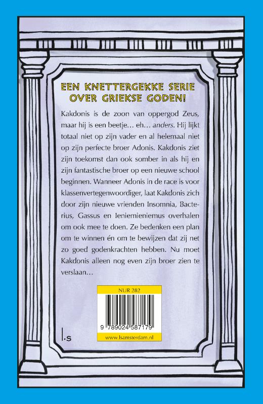 Achterkant van Gekke goden van de Olympus
