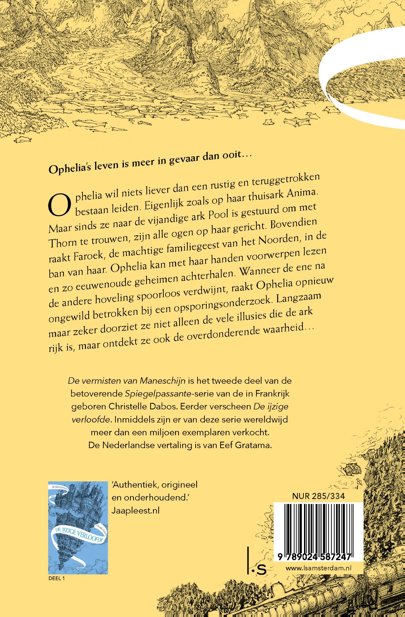 Achterkant van De vermisten van Maneschijn