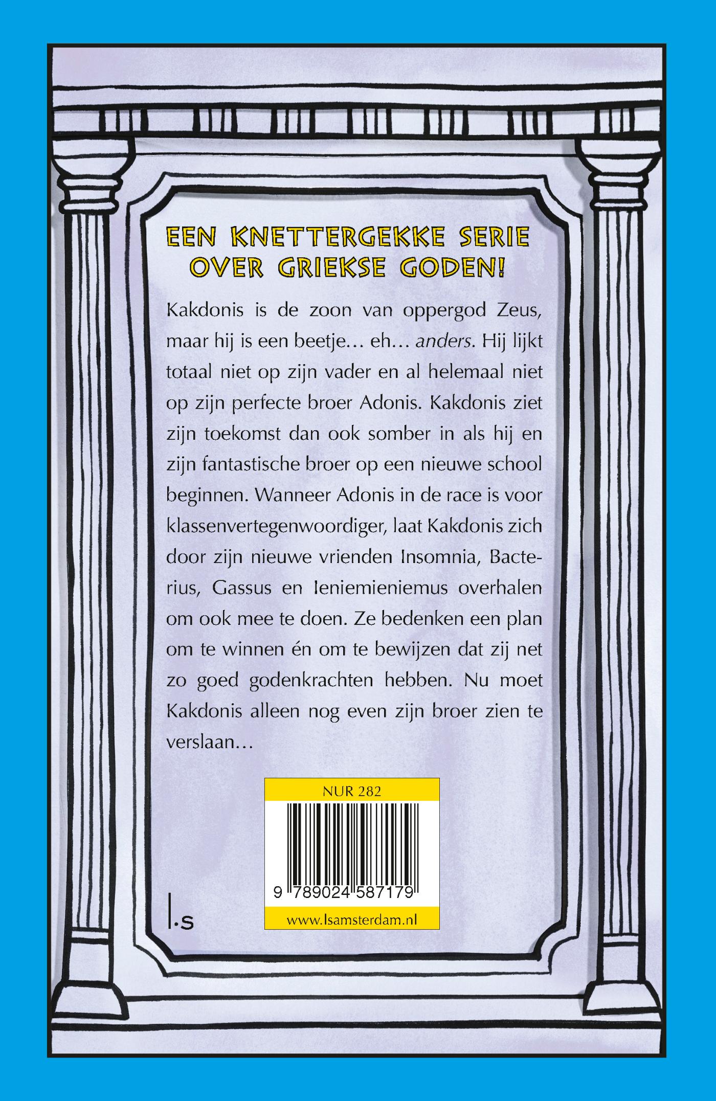 Achterkant van Gekke goden van de Olympus