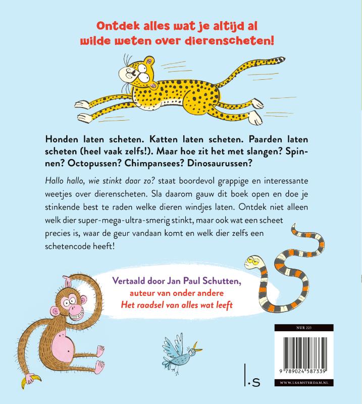 Achterkant van Hallo hallo, wie stinkt daar zo?