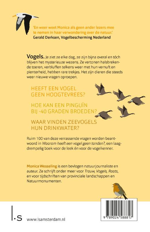 Achterkant van Waarom heeft een vogel geen tanden?