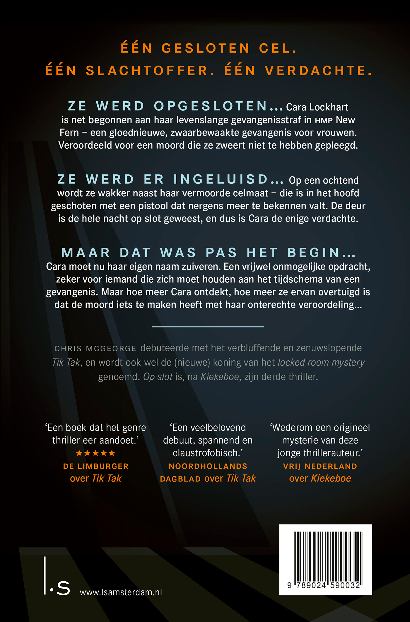 Achterkant van Op slot