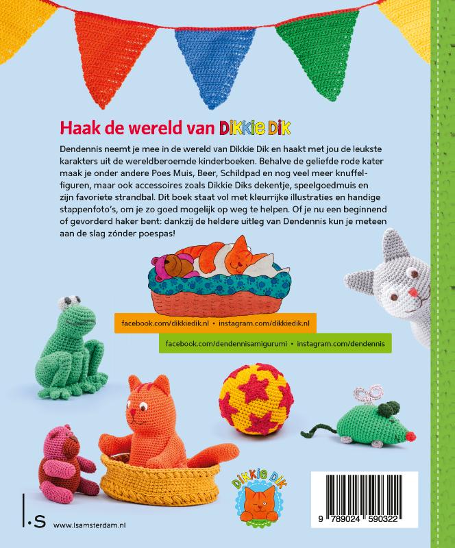 Achterkant van Het enige echte Dikkie Dik haakboek