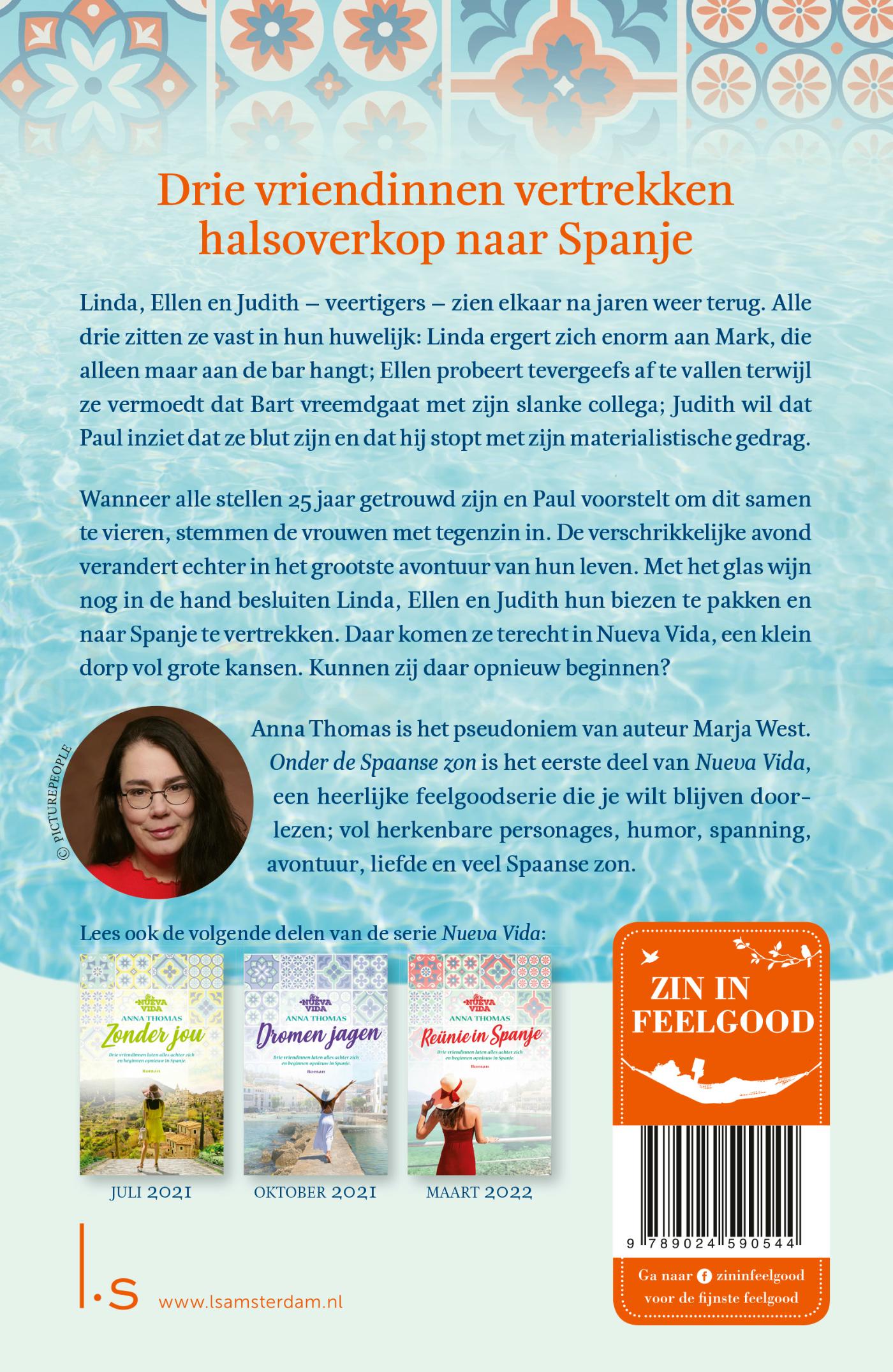Achterkant van Onder de Spaanse zon