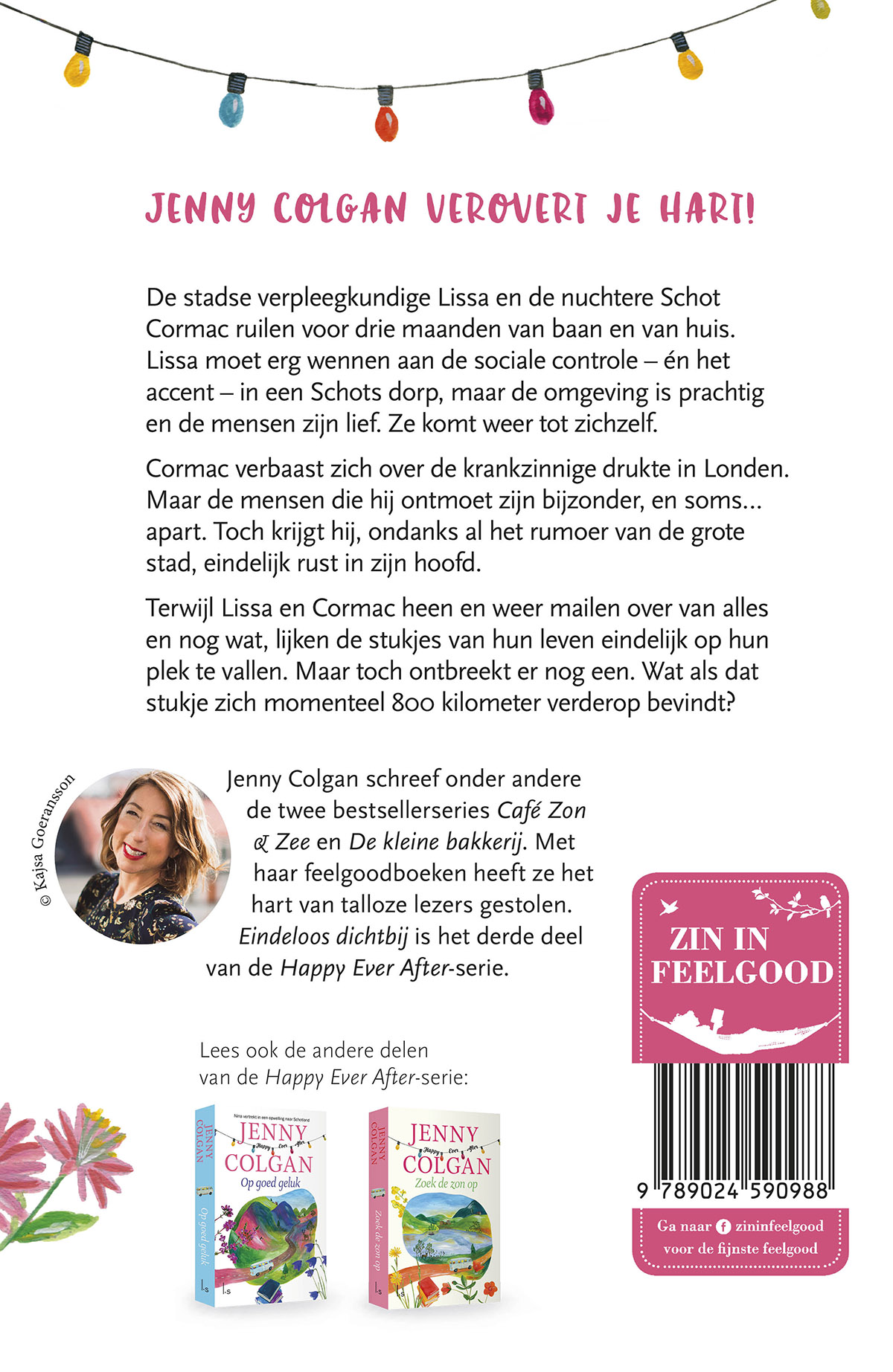 Achterkant van Eindeloos dichtbij