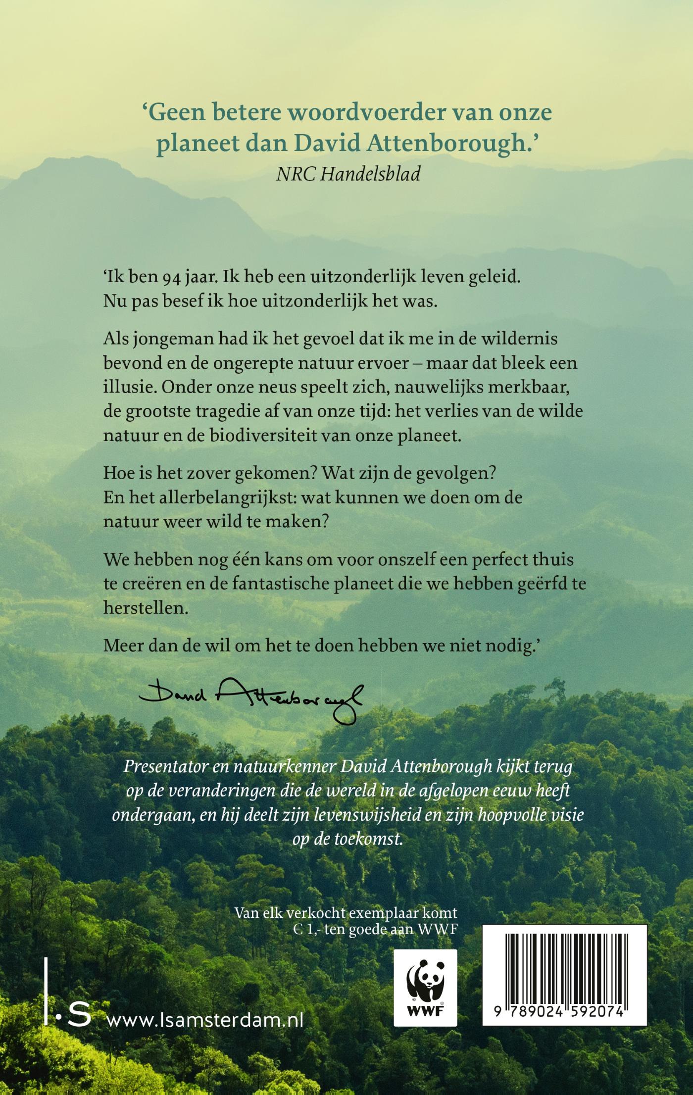 Achterkant van Een leven op onze planeet