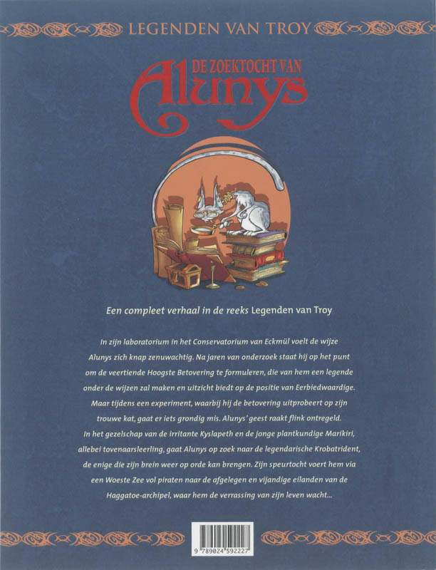 Achterkant van De zoektocht van Alunys