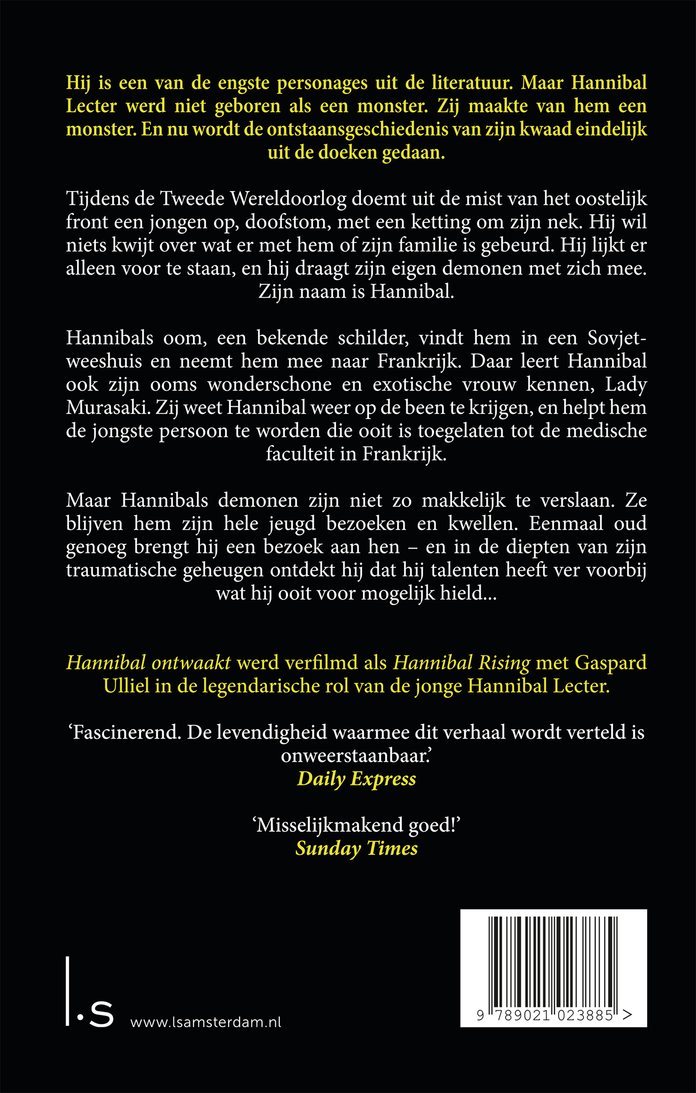 Achterkant van Hannibal Ontwaakt