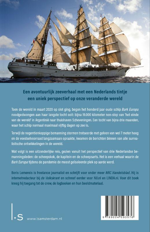 Achterkant van De reis van bark Europa