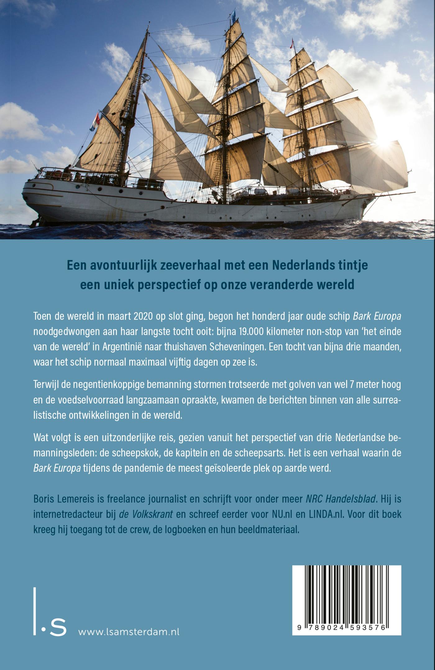 Achterkant van De reis van bark Europa