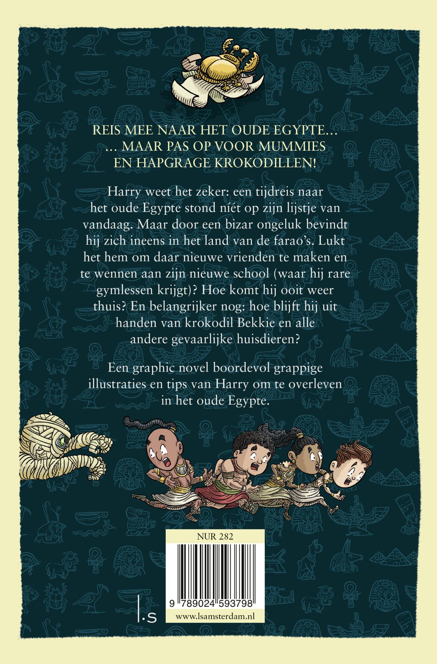 Achterkant van Een mummie heeft mijn huiswerk opgegeten