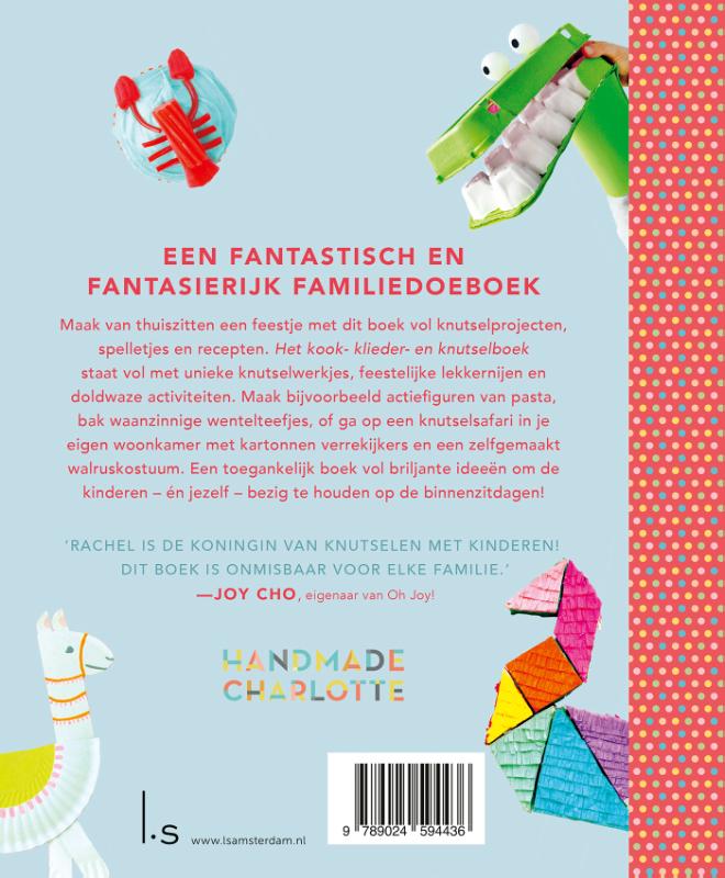 Achterkant van Het kook- klieder- en knutselboek voor kinderen