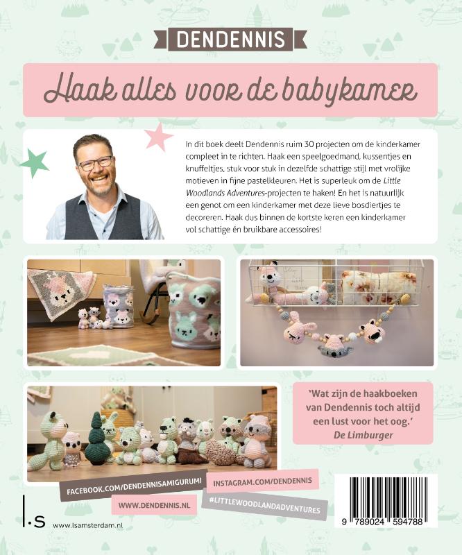 Achterkant van Little woodland adventures - haken met Dendennis