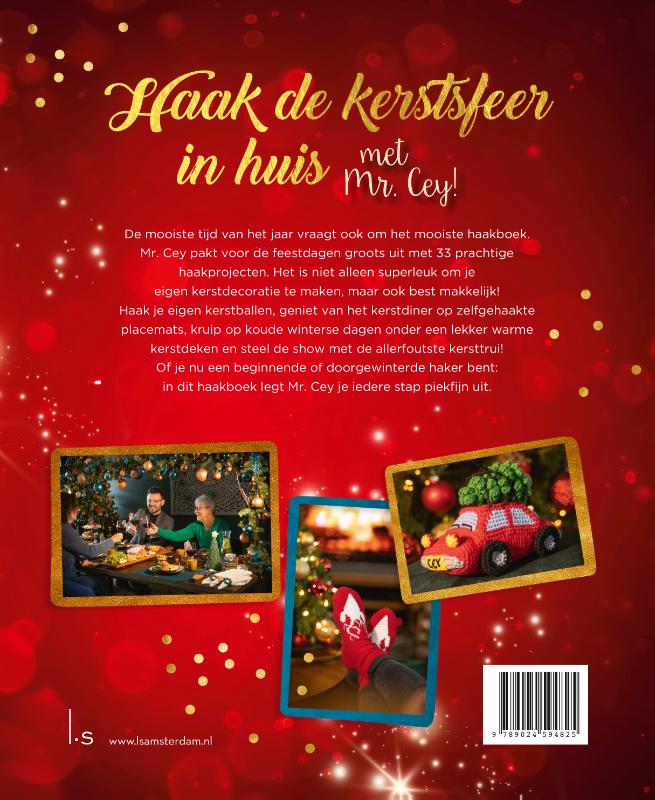 Achterkant van Het Grote Kersthaakboek met Mr. Cey