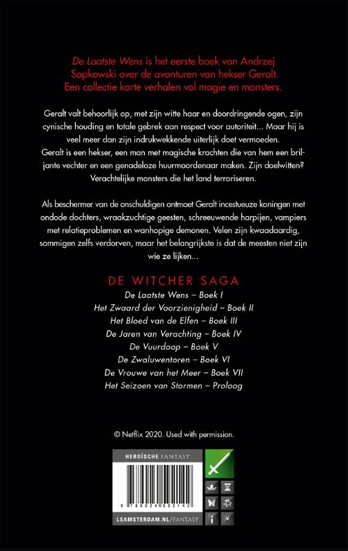 Achterkant van De laatste wens