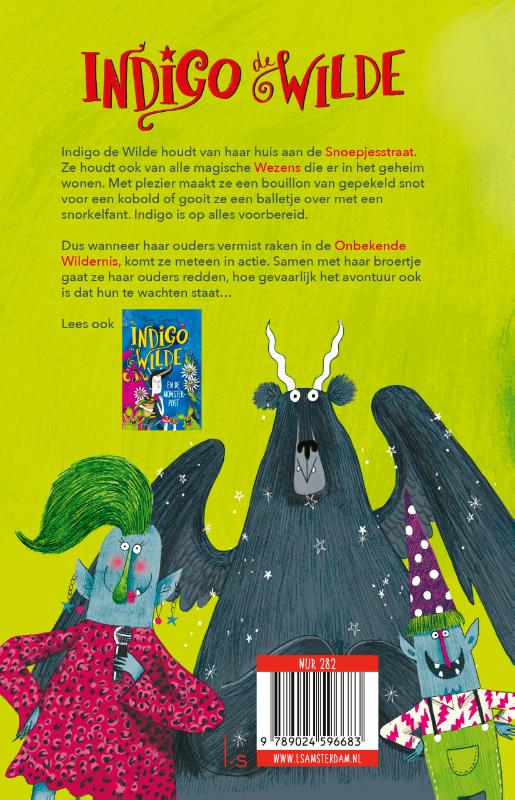 Achterkant van Indigo de Wilde en de Onbekende Wildernis