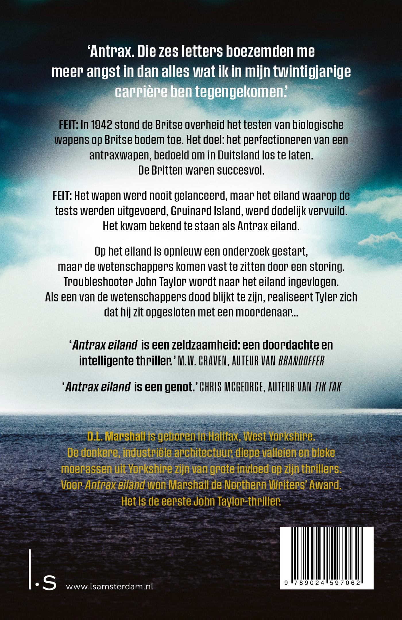 Achterkant van Antrax eiland