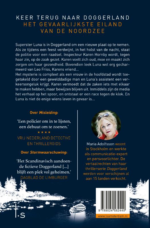Achterkant van Tussen de duivel en de zee