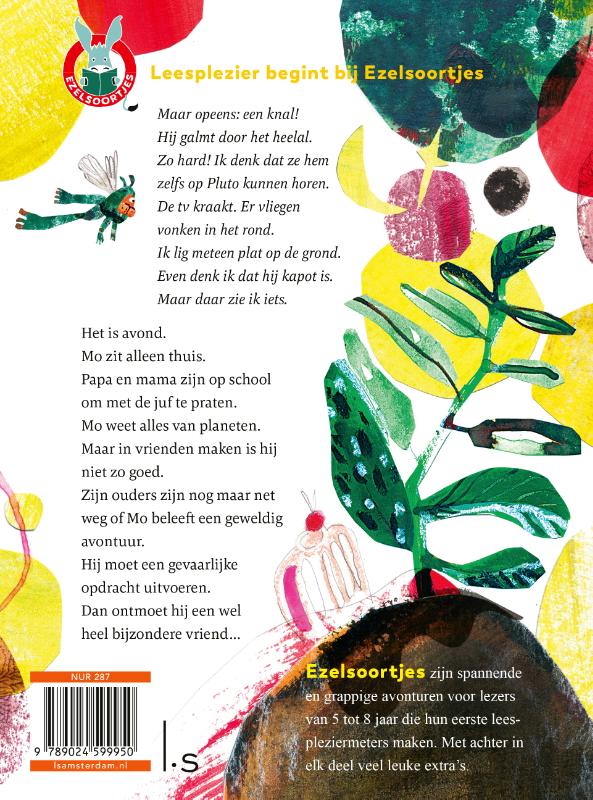 Achterkant van Een kleine groene puddingplaneet