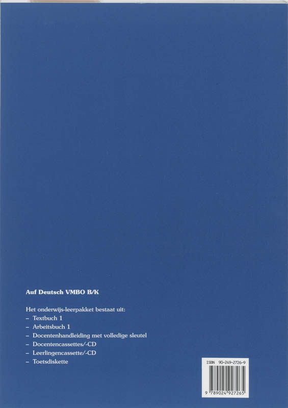 Achterkant van Textbuch