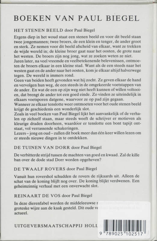 Achterkant van Het stenen beeld