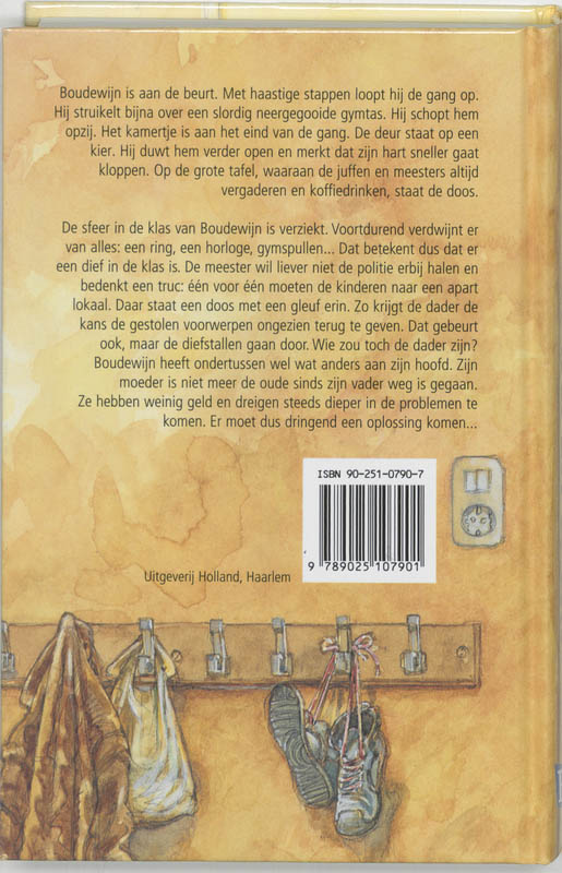 Achterkant van De truc met de doos