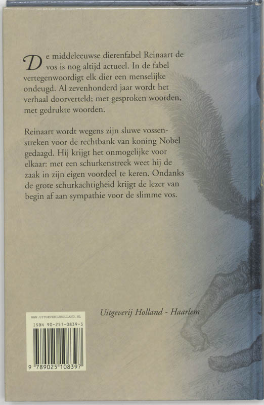 Achterkant van Reinaart de vos