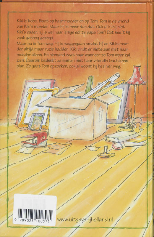 Achterkant van KIKI op zoek naar Tom