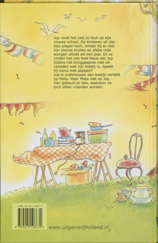 Achterkant van Jop de pop