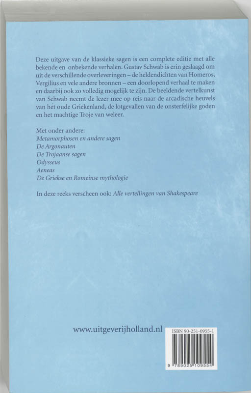 Achterkant van Griekse en Romeinse sagen
