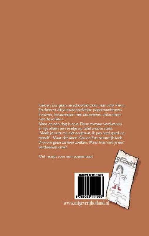Achterkant van De verdwenen oma