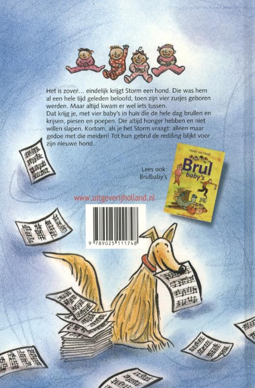 Achterkant van De zingende brulbaby s