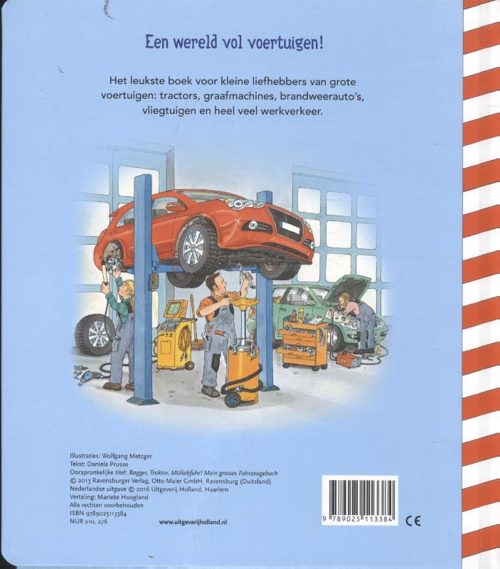 Achterkant van Tractor, grijper, brandweer!