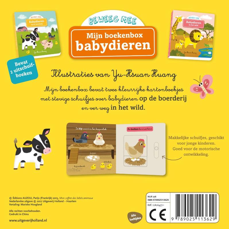 Achterkant van Mijn boekenbox, babydieren