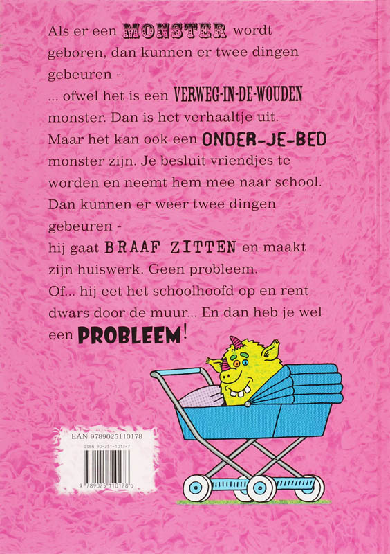 Achterkant van Als er een monster is geboren, pakket 3 exemplaren.