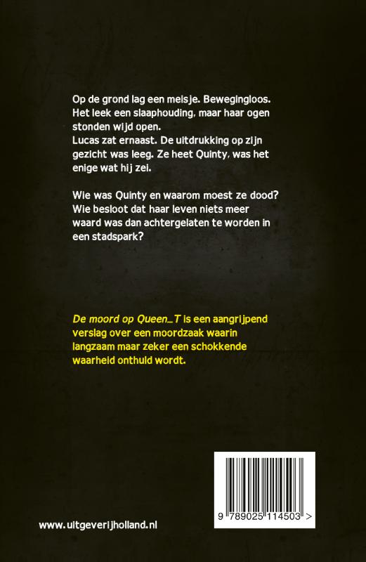 Achterkant van De moord op Queen_T