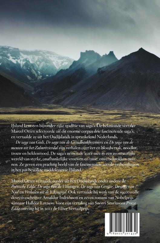 Achterkant van Saga's van de westfjorden en omstreken