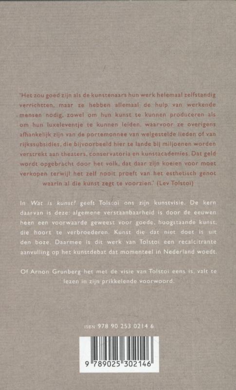 Achterkant van Wat is kunst?