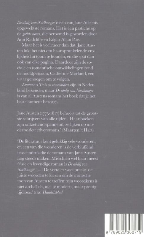 Achterkant van De abdij van Northanger