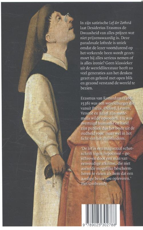 Achterkant van Lof der Zotheid