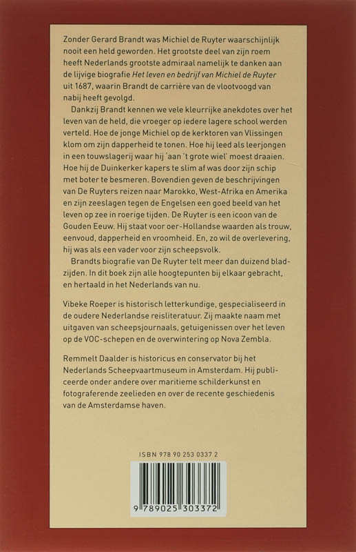 Achterkant van Het leven van Michiel de Ruyter