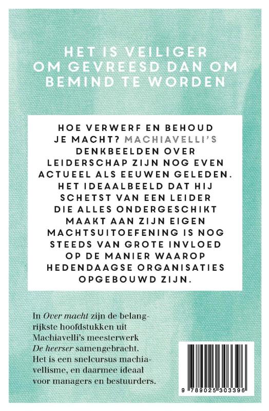 Achterkant van Over macht