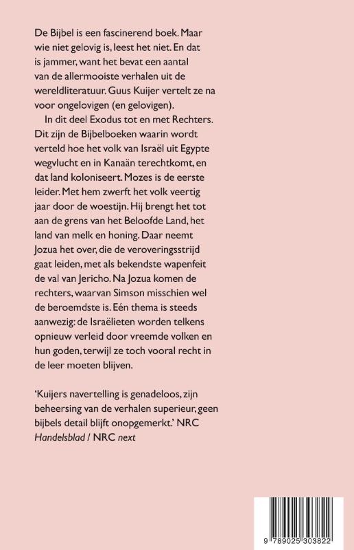 Achterkant van 2 De uittocht en de intocht Exodus, Jozua, Rechters