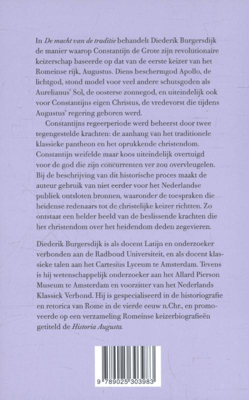 Achterkant van De macht van de traditie
