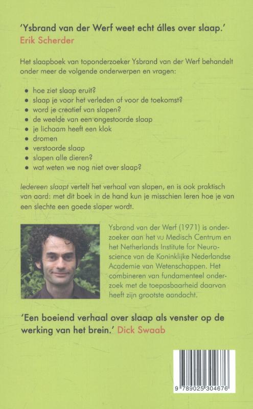 Achterkant van Iedereen slaapt