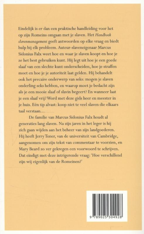 Achterkant van Handboek slavenmanagement